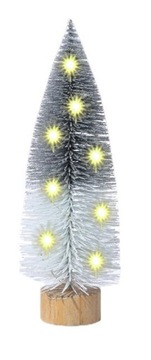 20 CM MINI CHOINKA LED ŻÓŁTY FIGURKA SZTUCZNA BIAŁA SZARA STROIK