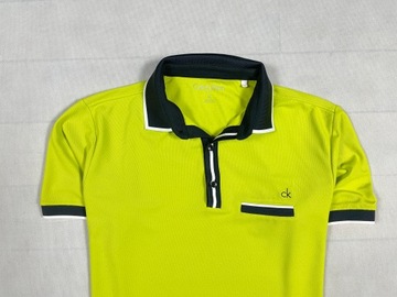 Calvin Klein polo męskie klasyk unikat logo golf L