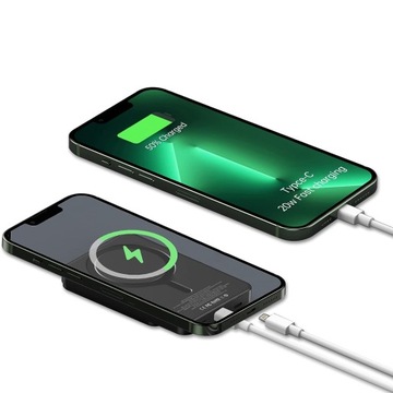 МАГНИТНЫЙ POWERBANK БЕСПРОВОДНАЯ ЗАРЯДКА 5000 мАч 20 Вт