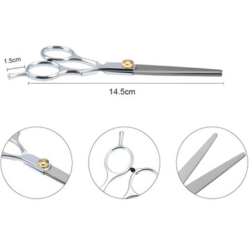 НОЖНИЦЫ ПАРИКМАХЕРСКИЕ, ПРОФЕССИОНАЛЬНЫЕ, СТАЛЬНЫЕ, прямые, гладкие