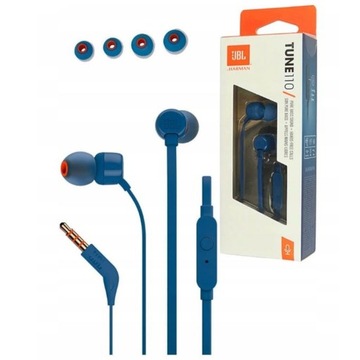 Słuchawki dokanałowe JBL T110 douszne, przewodowe, z mikrofonem