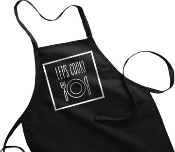 FARTUCH KUCHENNY Z NADRUKIEM Let's Cook!