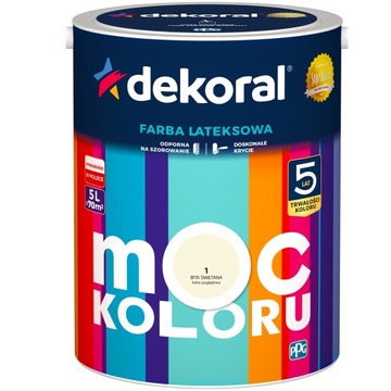 Farba do wnętrz DEKORAL 5L BITA ŚMIETANA