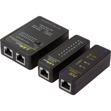 Тестер кабеля RJ45/RJ12/RJ11/BNC + искатель PoE