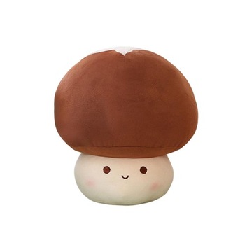 Stuffed Mushroom Plush Toy Funny Home Decoration Gift Doll Toys Brown 30cm