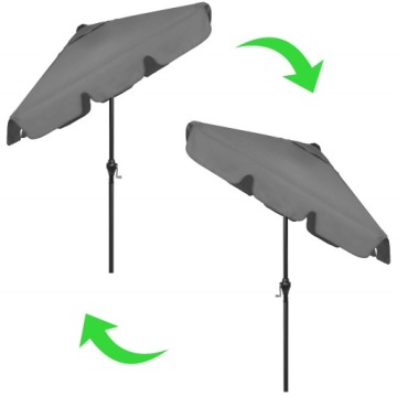 Подвесная садовая амбрелла PARASOL LARGE SOLID GREY 240cm WITH CRAB