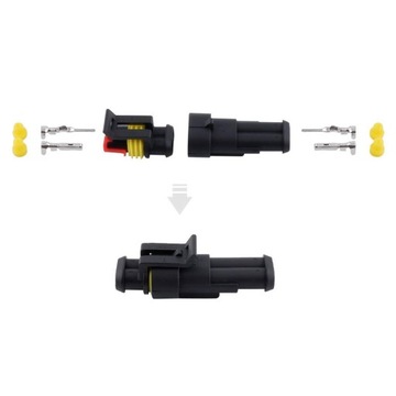 12 шт. НАБОР ГЕРМЕТИЧНЫХ РАЗЪЕМОВ SUPERSEAL ДЛЯ ЗАГЛУШКИ ШКАФА Водонепроницаемый автомобильный