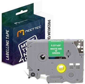 TAŚMA ZAMIENNIK BROTHER TZE-715 6MM ZIELONA/BIAŁY