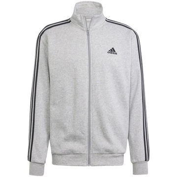 Dres męski adidas Basic 3-Stripes Fleece szaro-czarny IA3073 M/T