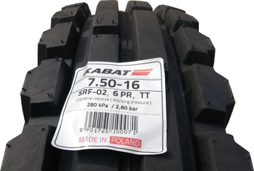 KABAT 7.50 - 16 SRF-02 SUPRA RIB 6PR [98 A8] TT