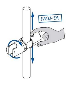 UCHWYT SŁUCHAWKI PRZYSZNICOWEJ NA DRĄŻKEK Ø 22-24