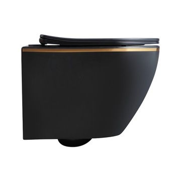 ПОДВЕСНОЙ УНИТАЗ БЕЗОБЕДКИ MIZU, ЧЕРНЫЙ МАТ, МЕДЛЕННО ЗАКРЫВАЮЩЕЕ СИДЕНЬЕ, ДЮРОПЛАСТ