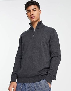 JACK&JONES SIVÝ SVETER STOJAČIK (S)