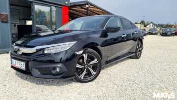 Honda Civic X Sedan 4d 1.5 VTEC Turbo 182KM 2017 Honda Civic 1.5T 183KM manual navi skora 2xPDC szyberadch 1 rej 2018R asys, zdjęcie 12