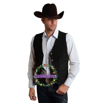 2022 Men's Suede Leather Suit Vest V-Neck Single B