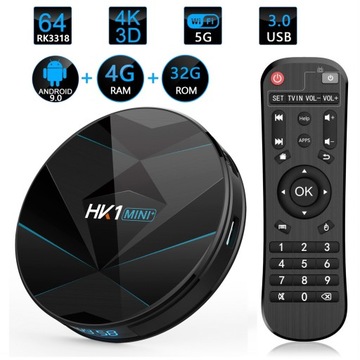 Hot sales HK1 Mini + set top box rk3318 Android 10.0 player