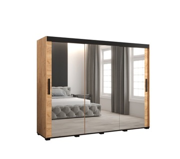 Szafa BERGAMO T3 dąb 250 cm lustro garderoba RIBES