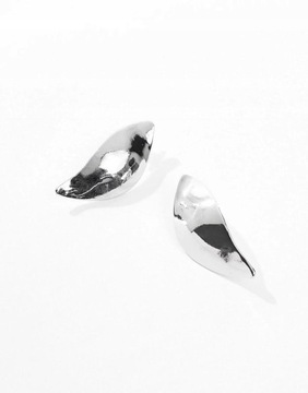 Designb London pjq kolorze w srebrnym sztyft kolczyki NH8
