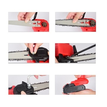 АККУМУЛЯТОРНАЯ ЦЕПНАЯ ПИЛА ЭЛЕКТРОПИЛА + 2 АККУМУЛЯТОРА + 4 ЦЕПИ