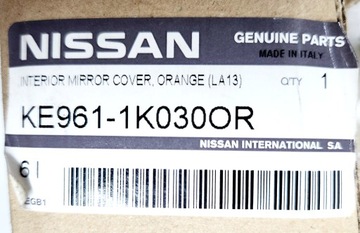 KRYT VRSTVA ZRCÁTKO ZPĚTNÉHO ORANŽOVÉ LESK NISSAN JUKE NOVÁ OE