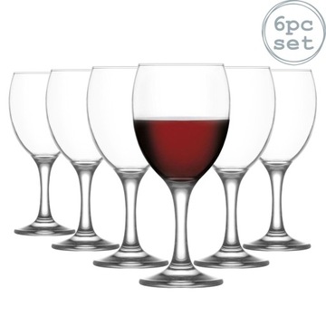 6 X KIELISZKI DO WINA WODY DRINKÓW 340 ml KOMPLET