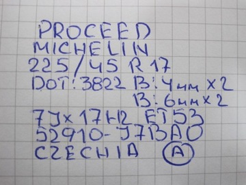 KOLA RÁFKY PNEUMATIKY KIA PRO CEED R17 22R