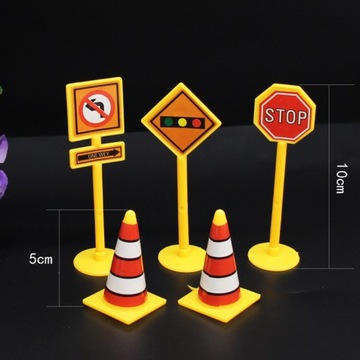 SAMOCHODY ZABAWKI DLA DZIECI ZNAKI DROGOWE PROP RUCH