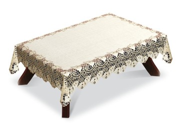 OBRUS ŻAKARDOWY PROSTOKĄT KREM 04277 130x180CM