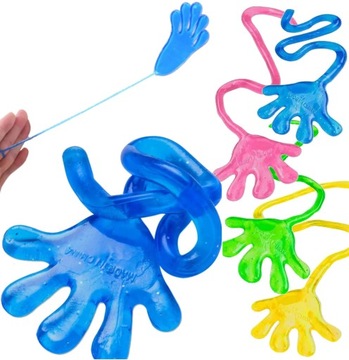 PACŁAPKA ŻELOWA ŁAPKA KLEJĄCA ZABAWKA GUMOLEPKI ŁAPKI ŻELOWE DO SZYB 4x