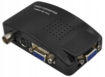 S-Video BNC AV VGA VGA VIDEA TENGENTER в VGA с бесплатными кабелями