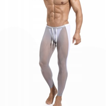 Męskie spodnie sportowe o wysokiej, elastycznej siatce i treningu fitness