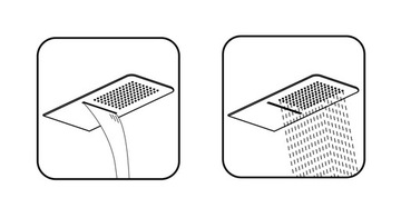 Тонкая душевая лейка - 500х200 мм.