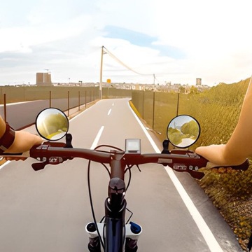 LUSTERKO ROWEROWE DO ROWERU NA KIEROWNICĘ WYPUKŁE