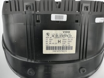 BMW E90 E91 LCI PŘÍSTROJOVÁ DESKA BUDÍKY 9187078