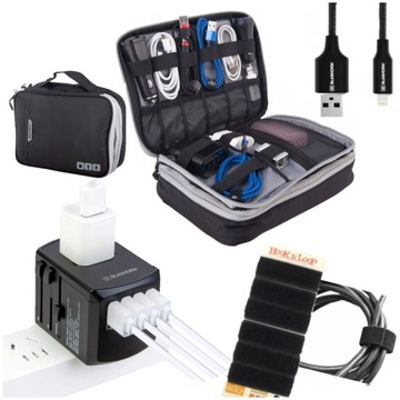 SET 4W1 ADAPTER ORGANIZER KABEL LIGHTNING + RZEPY6