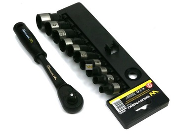 Zestaw L nasadek 1/2 z grzechotką 8 10 12 13 17 18 20 22 24 27 mm Waryński