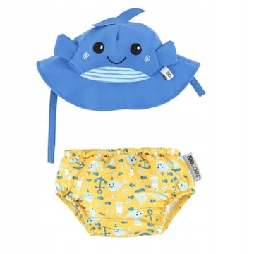 Zoocchini Pieluszka czapka 12-24m. Wieloryb