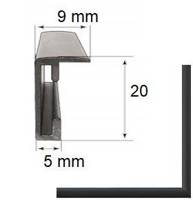 ЧЕРНАЯ РАМКА ДЛЯ ФОТОГРАФИИ 25X38 СМ АЛЮМИНИЕВАЯ