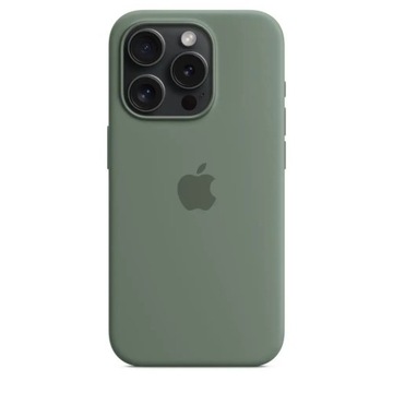 Outlet Plecki Apple do Apple iPhone 15 Pro Silicone Case MagSafe zielony