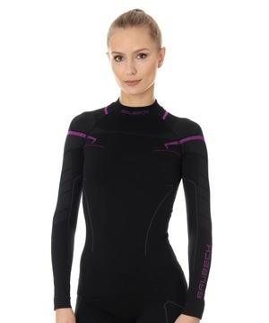BLUZA BRUBECK DAMSKA THERMOAKTYWNA CZARNO RÓŻ M !