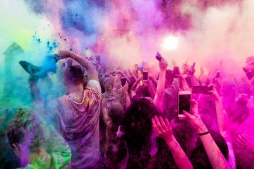 Kolorowy Proszek Holi Powder Festiwal Zestaw 10szt Kolorów 10x100g