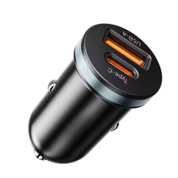 АВТОМОБИЛЬНОЕ ЗАРЯДНОЕ УСТРОЙСТВО USB-C QC 3.0 PD 30 Вт ДЛЯ МОЩНОЙ ЗАЖИГАЛКИ