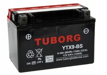 Akumulator Tuborg YTX9-BS 8.4Ah 150A AGM