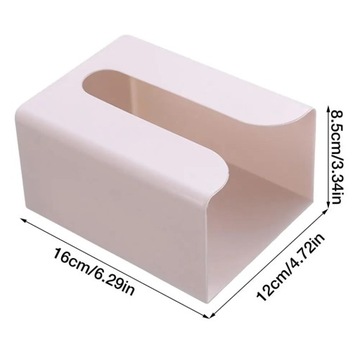 Wall Mounted Tissue Box Adhesive Tissue Shelf Napkin Holder Dispenser Rack
