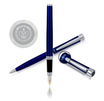 PIÓRO ZE STALÓWKĄ I DŁUGOPIS REGAL KATHERINE BLUE W ETUI RE44PD NA PREZENT