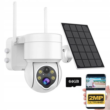 KAMERA SOLARNA ZEWNĘTRZNA OBROTOWA PTZ WIFI HD 2MP