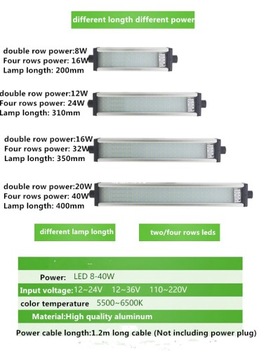 Светодиодная машинная лампа 16Вт 110-220В с поворотным кронштейном