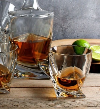 Хрустальные бокалы для виски Bohemia Quadro 340 мл 6 шт.