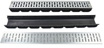 Kanał SP2 100x12,5x7cm korytko plastik ruszt metal