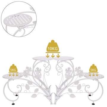 Металлическая подставка для цветов 4 цветочных горшка в форме сердца Подставка для цветов